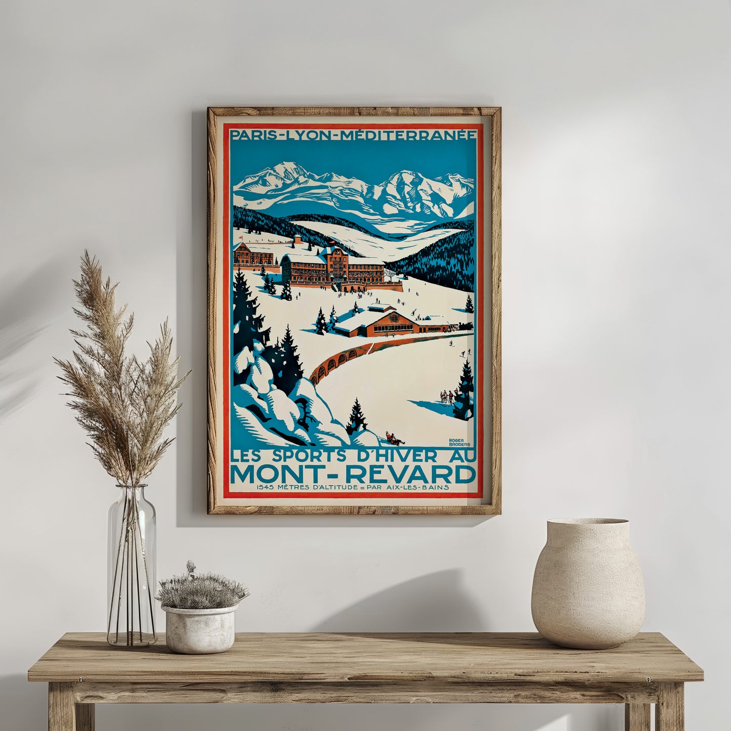 Roger Broders 'Mont Revard' Winter Sports & Travel Poster