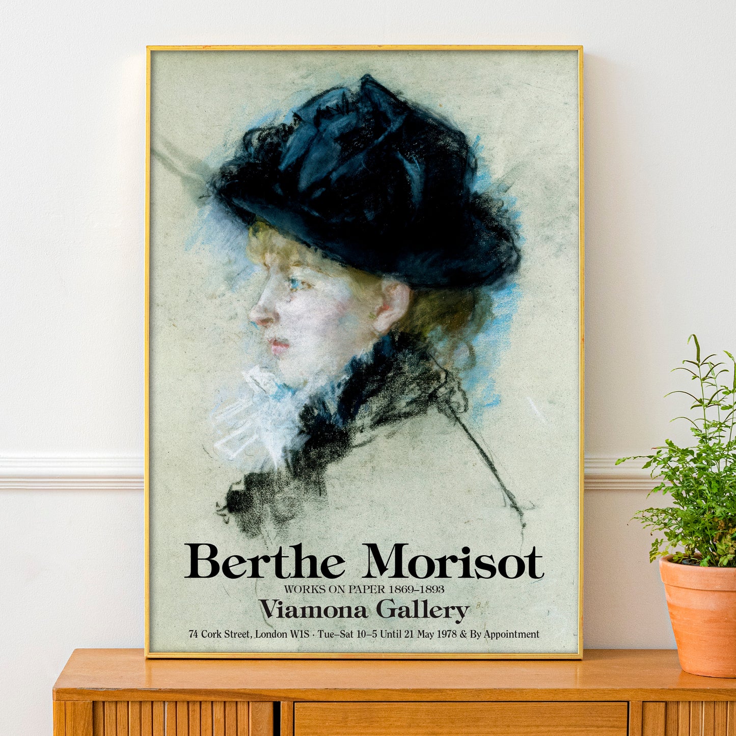 Vintage 1970s Berthe Morisot Exhibition Poster - French Impressionist Art Print