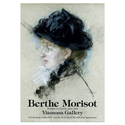 Vintage 1970s Berthe Morisot Exhibition Poster - French Impressionist Art Print