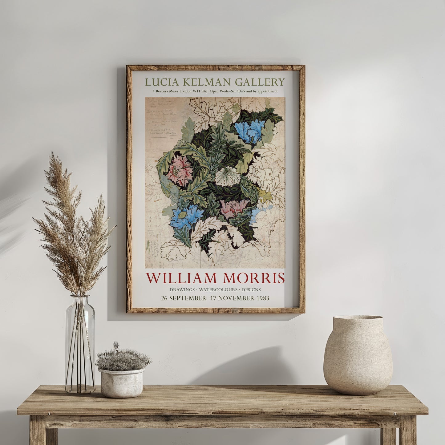 William Morris Drawings & Designs Exhibition Poster