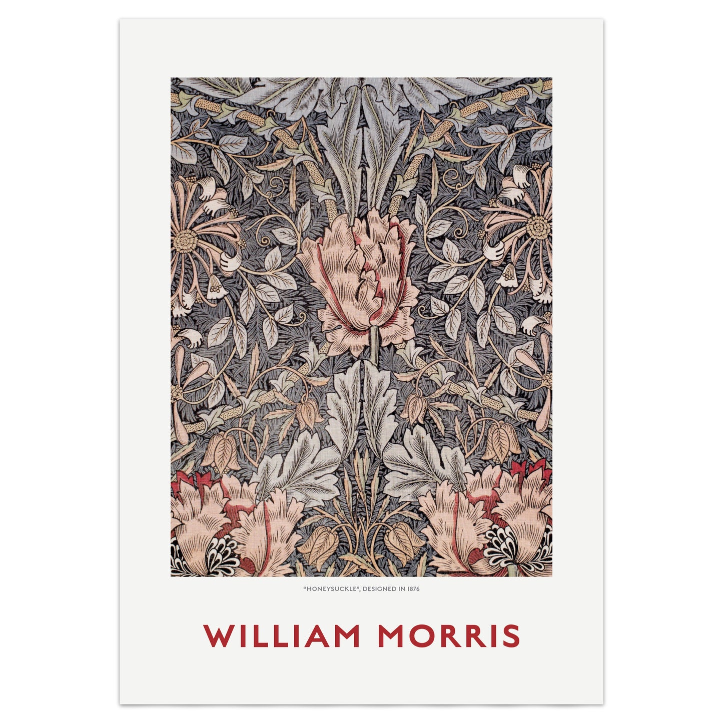 William Morris Exhibition Poster, Honeysuckle Design
