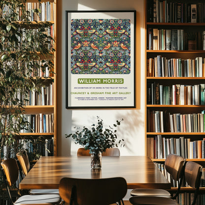 William Morris 'Strawberry Thief' Exhibition Poster Print