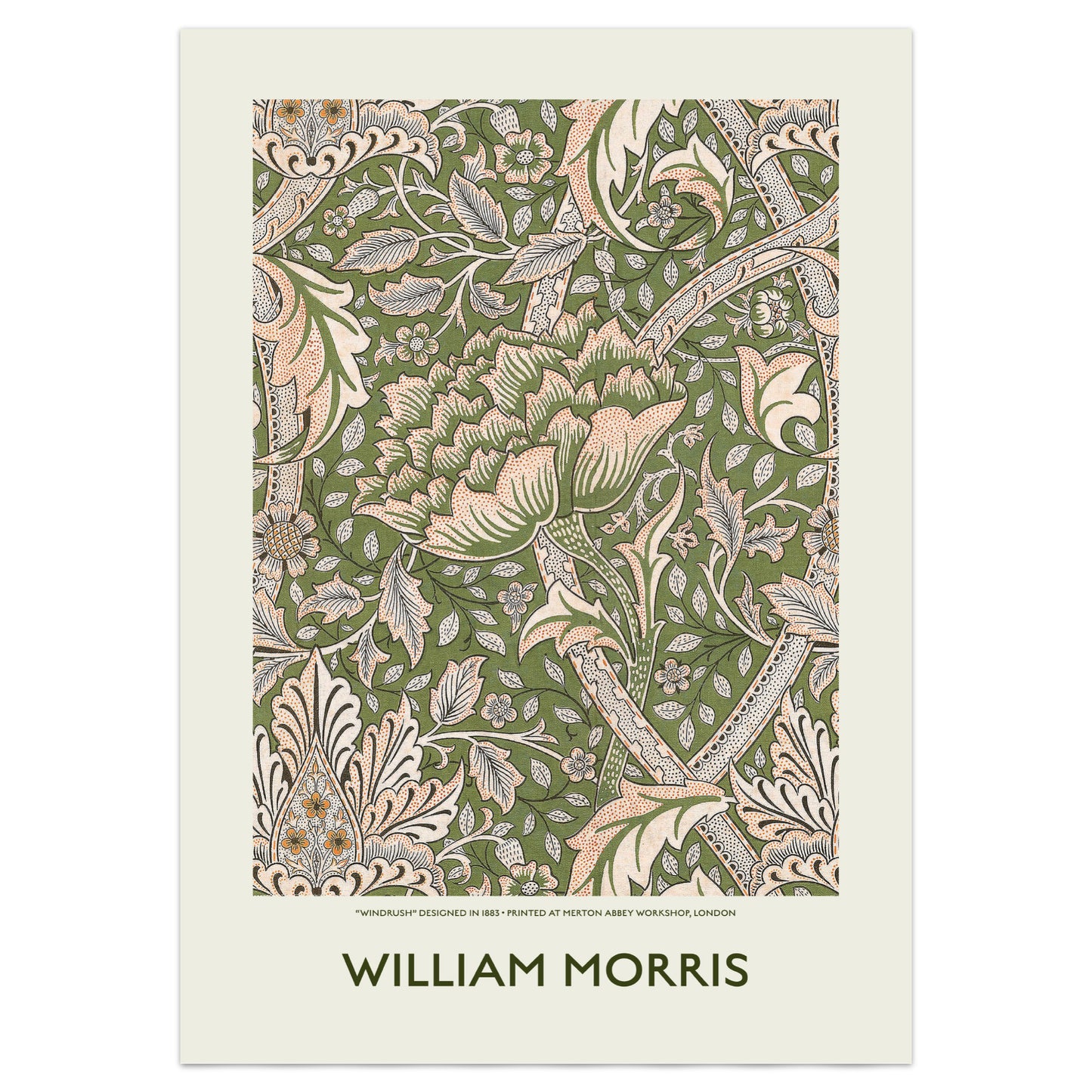 William Morris Exhibition Poster, Windrush Design