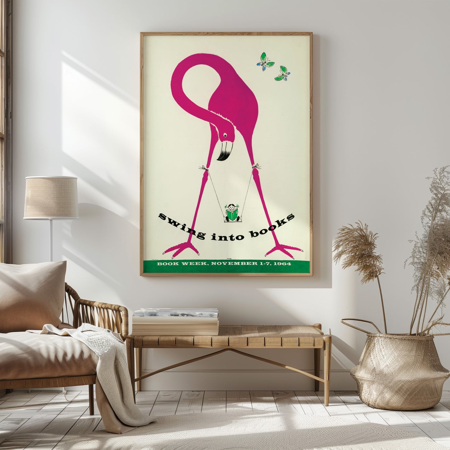 Bruno Munari Poster - 'Swing Into Books' - For Book Week 1964