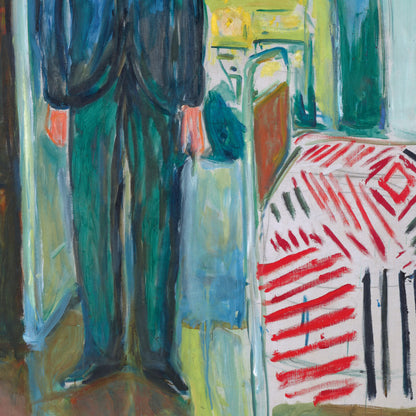 Edvard Munch Exhibition Poster - Self Portrait Between The Clock And The Bed