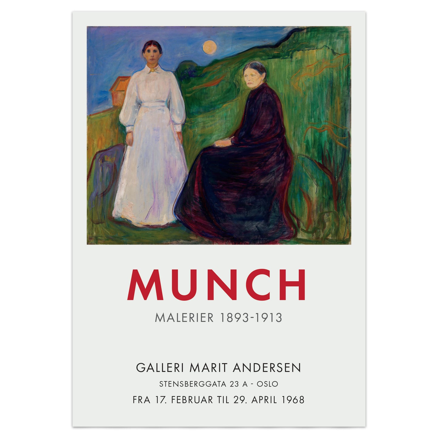 Edvard Munch 'Mother and Daughter' Exhibition Poster