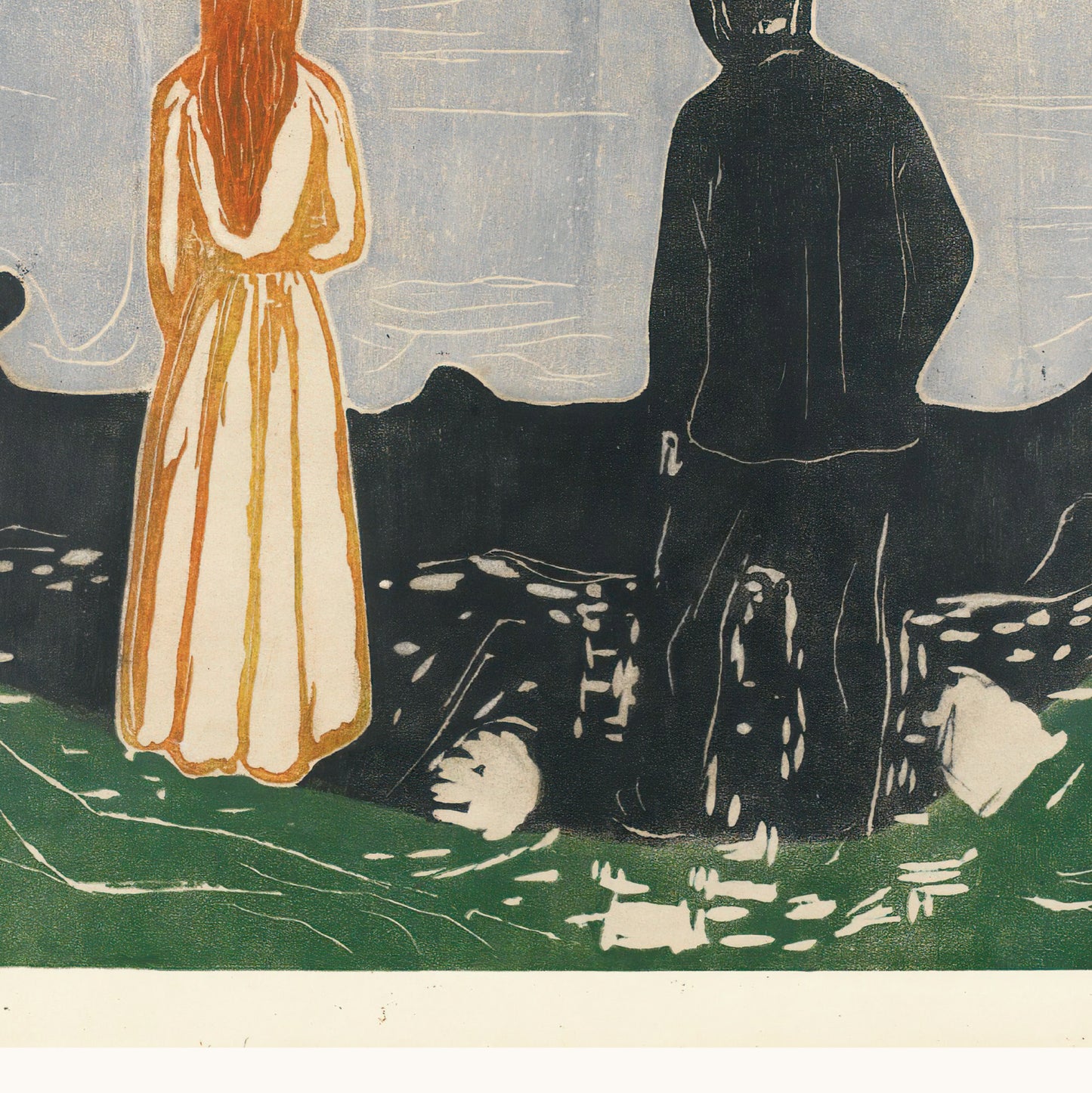 Edvard Munch Exhibition Poster - 'Two Human Beings. The Lonely Ones'