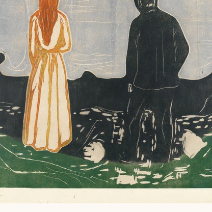 Edvard Munch Exhibition Poster - 'Two Human Beings. The Lonely Ones'