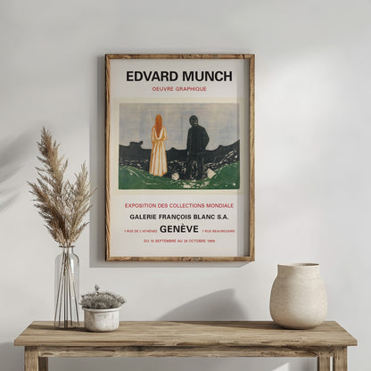 Edvard Munch Exhibition Poster - 'Two Human Beings. The Lonely Ones'