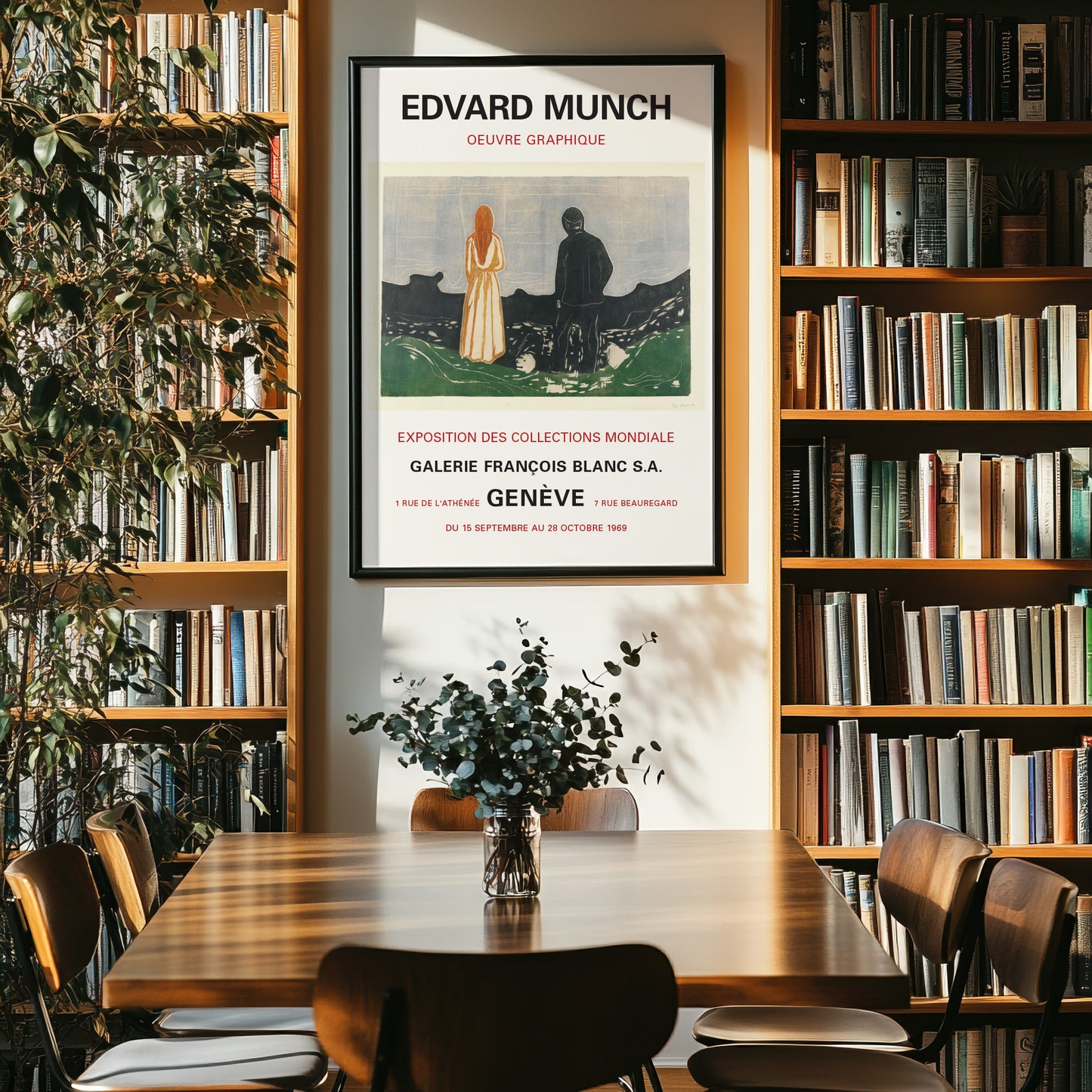 Edvard Munch Exhibition Poster - 'Two Human Beings. The Lonely Ones'