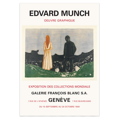 Edvard Munch Exhibition Poster - 'Two Human Beings. The Lonely Ones'