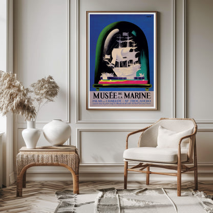 Vintage Poster Print For The Musée de la Marine in Paris, 1965