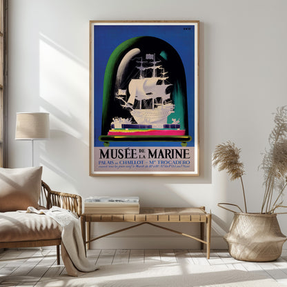 Vintage Poster Print For The Musée de la Marine in Paris, 1965