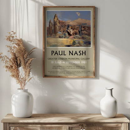 Paul Nash Exhibition Poster - 'Landscape of the Moon's First Quarter' 1943