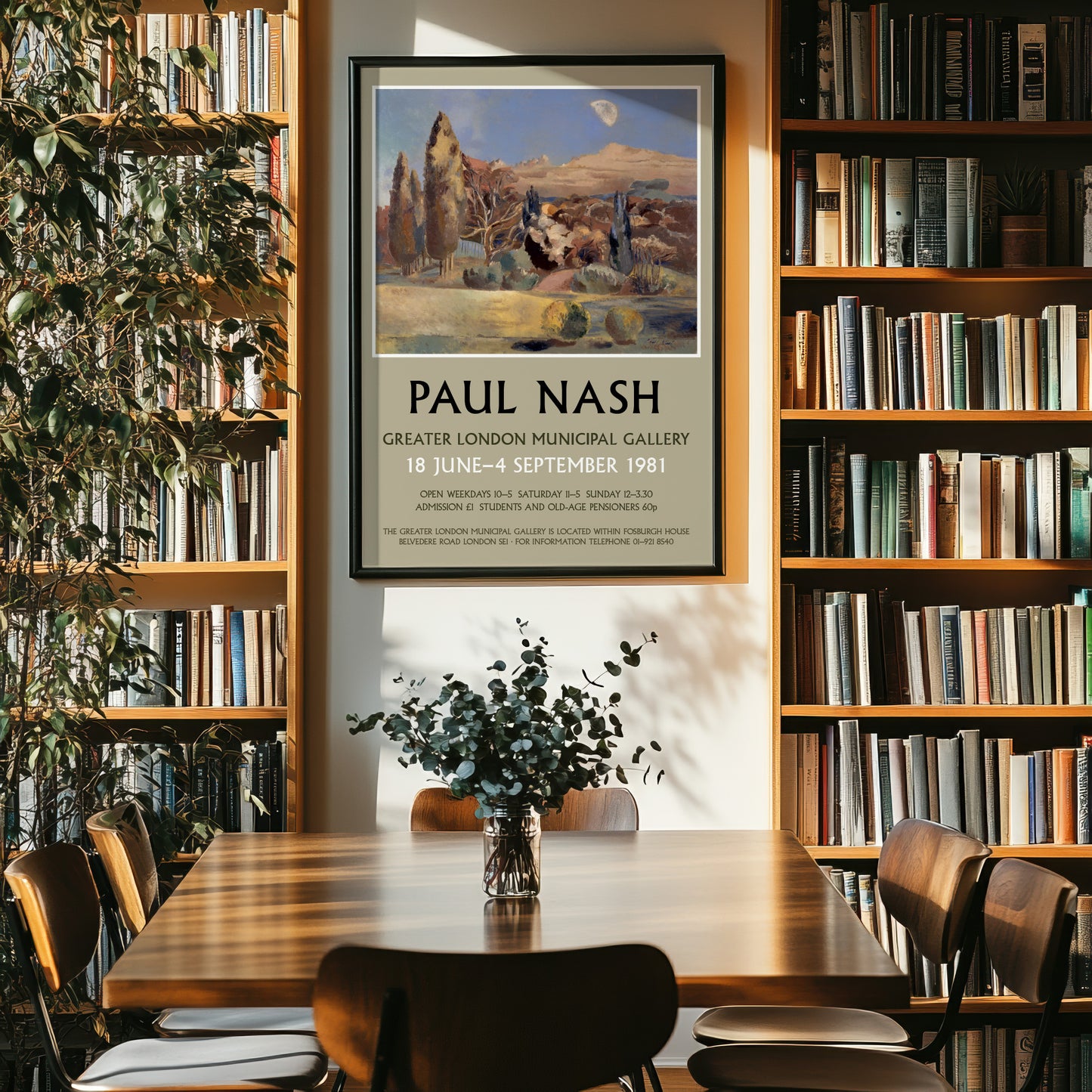 Paul Nash Exhibition Poster - 'Landscape of the Moon's First Quarter' 1943