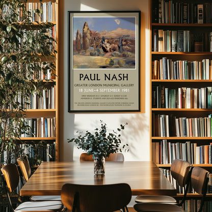 Paul Nash Exhibition Poster - 'Landscape of the Moon's First Quarter' 1943