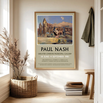 Paul Nash Exhibition Poster - 'Landscape of the Moon's First Quarter' 1943
