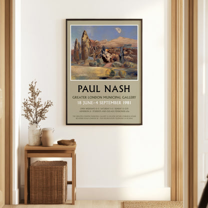 Paul Nash Exhibition Poster - 'Landscape of the Moon's First Quarter' 1943