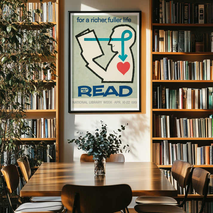 National Library Week Poster For Book Lovers | Art Poster Archive ...