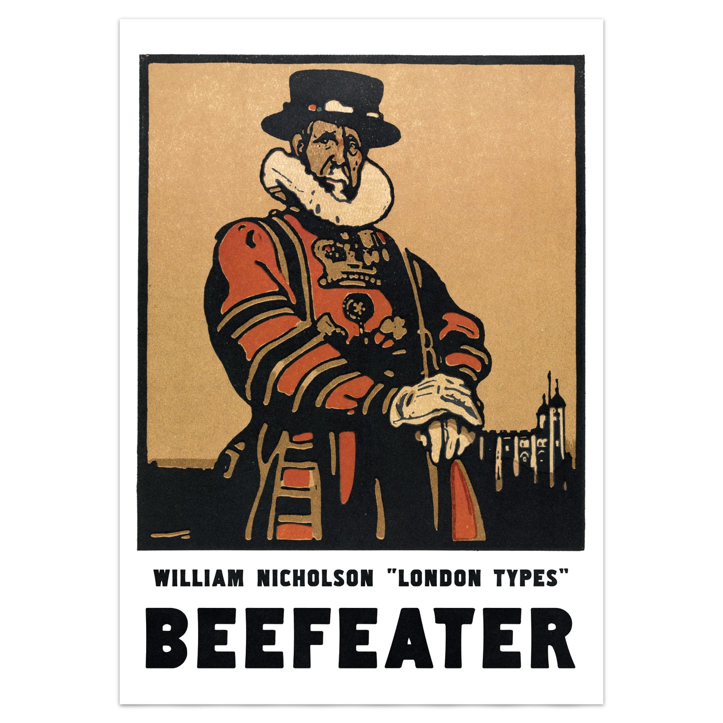 William Nicholson 'London Types' Beefeater Poster