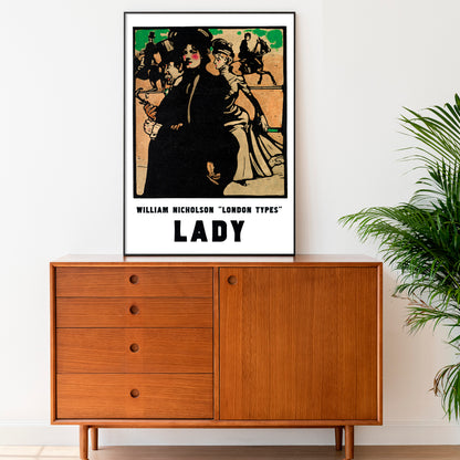William Nicholson 'London Types' Lady Poster