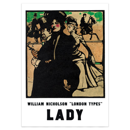 William Nicholson 'London Types' Lady Poster