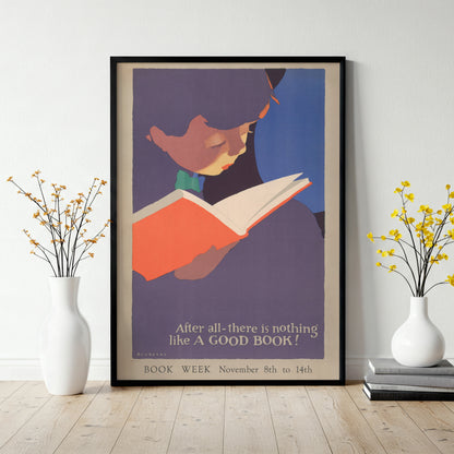 Book Week 1925 Poster - 'There Is Nothing Like A Good Book'