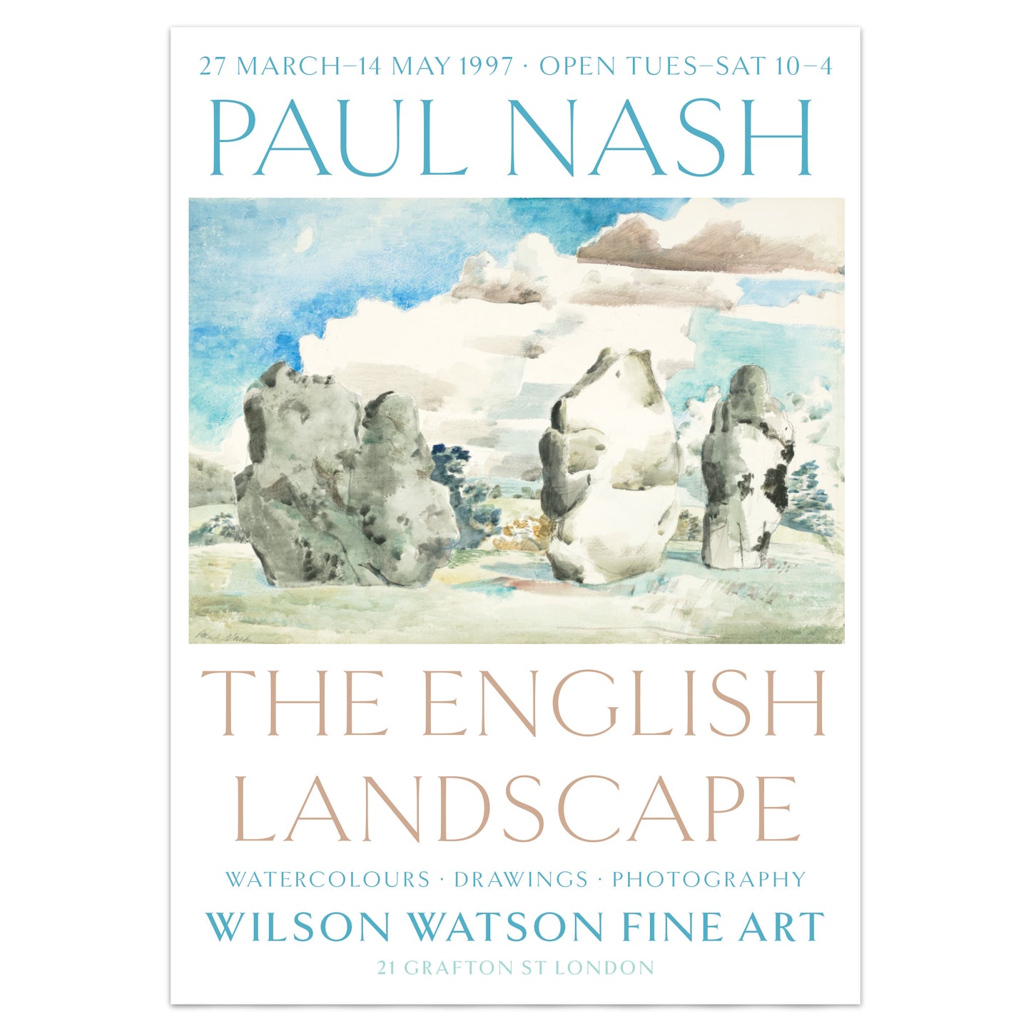 Paul Nash Exhibition Poster - 'Avebury' 1936