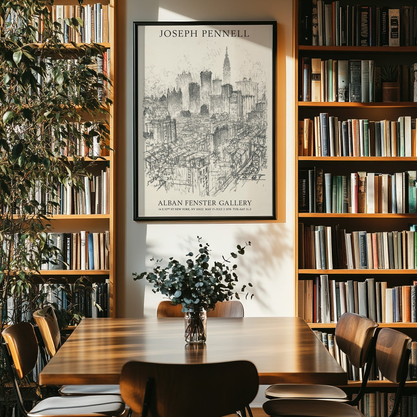 Joseph Pennell Print - 'Skyscrapers from the Gladstone' 1912 Exhibition Poster