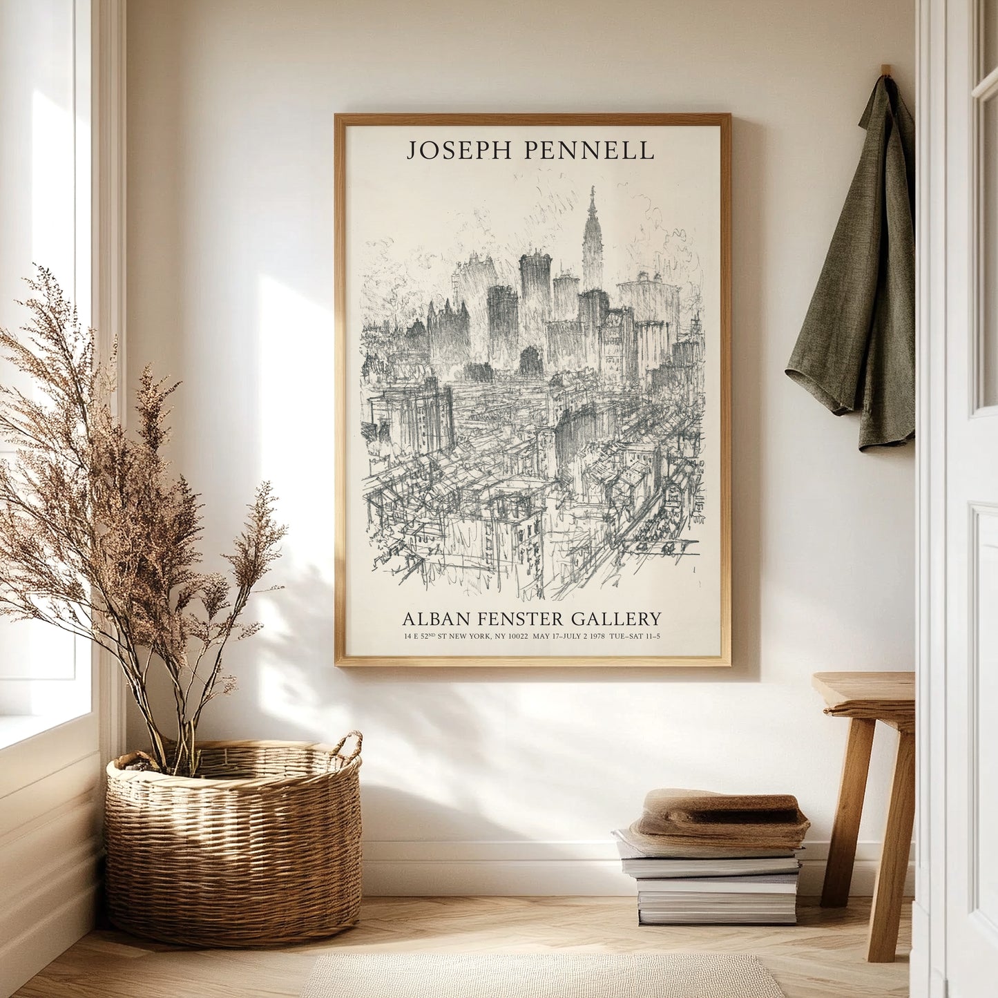 Joseph Pennell Print - 'Skyscrapers from the Gladstone' 1912 Exhibition Poster