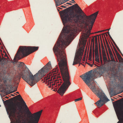Cyril Power 'Folk Dance' Linocut Print Exhibition Poster