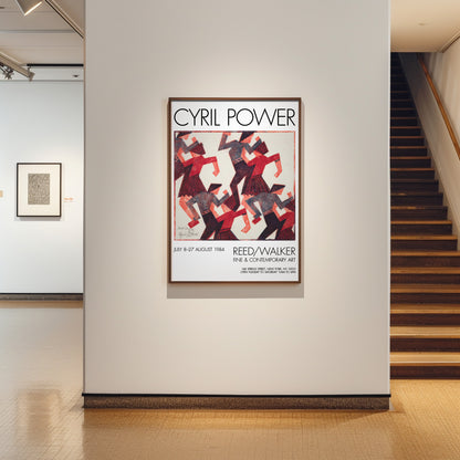 Cyril Power 'Folk Dance' Linocut Print Exhibition Poster