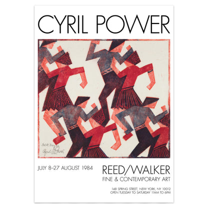 Cyril Power 'Folk Dance' Linocut Print Exhibition Poster