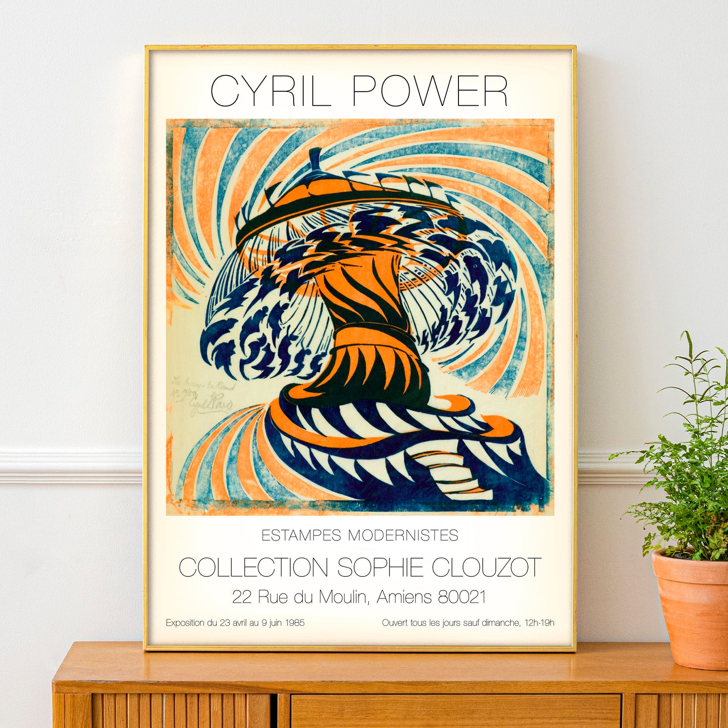Cyril Power 'The Merry-Go-Round' 1930s Linocut Print Exhibition Poster