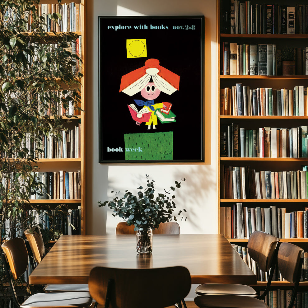 Paul Rand Book Week Poster 1958 | Art Poster Archive – artposterarchive