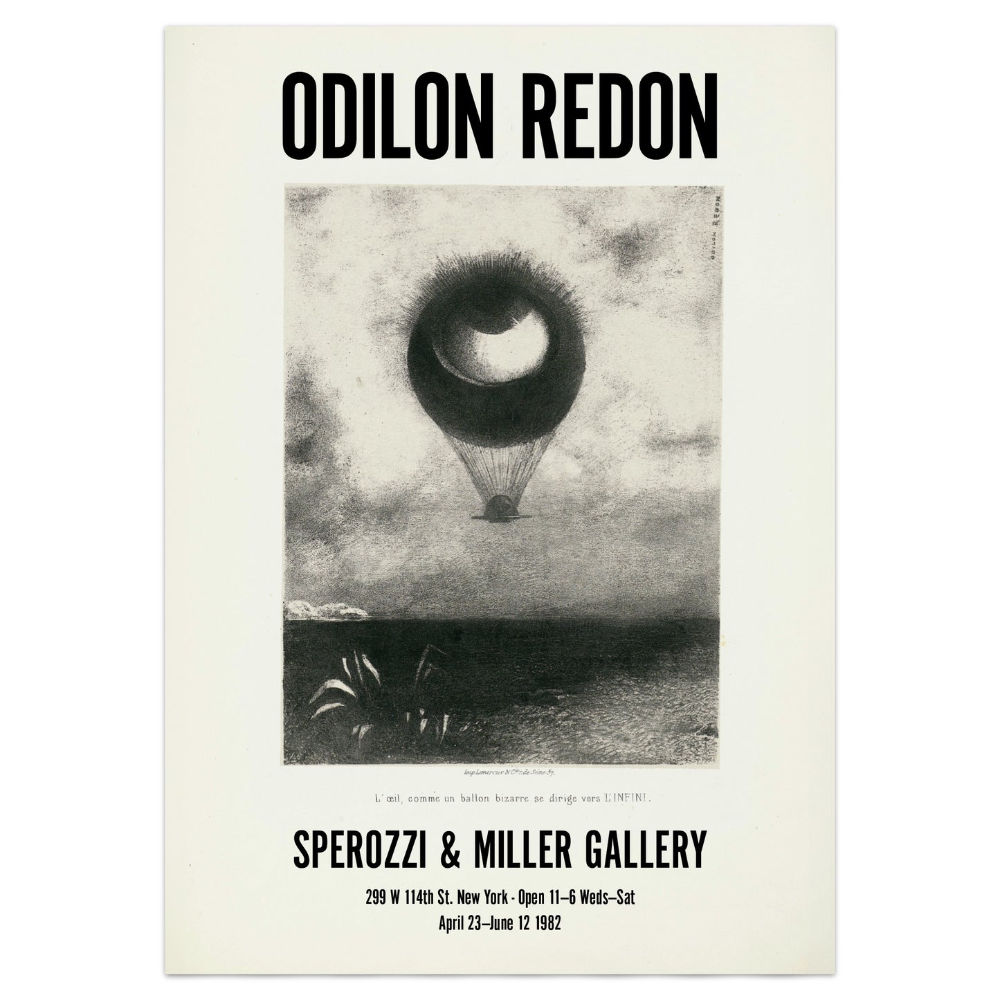 Odilon Redon Exhibition Poster - 'The Eye, Like A Strange Balloon'