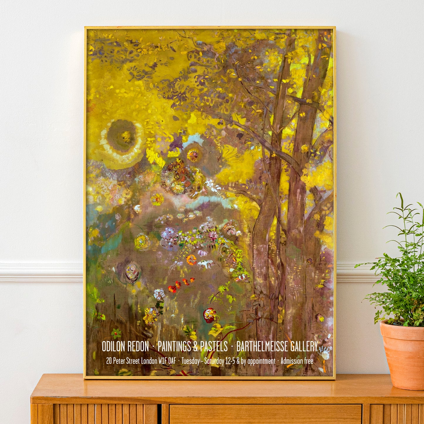 Odilon Redon Exhibition Poster - 'Trees On A Yellow Background'