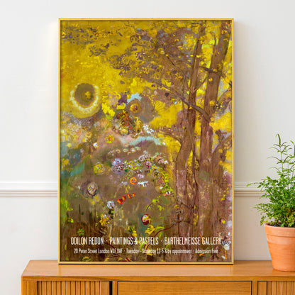Odilon Redon Exhibition Poster - 'Trees On A Yellow Background'