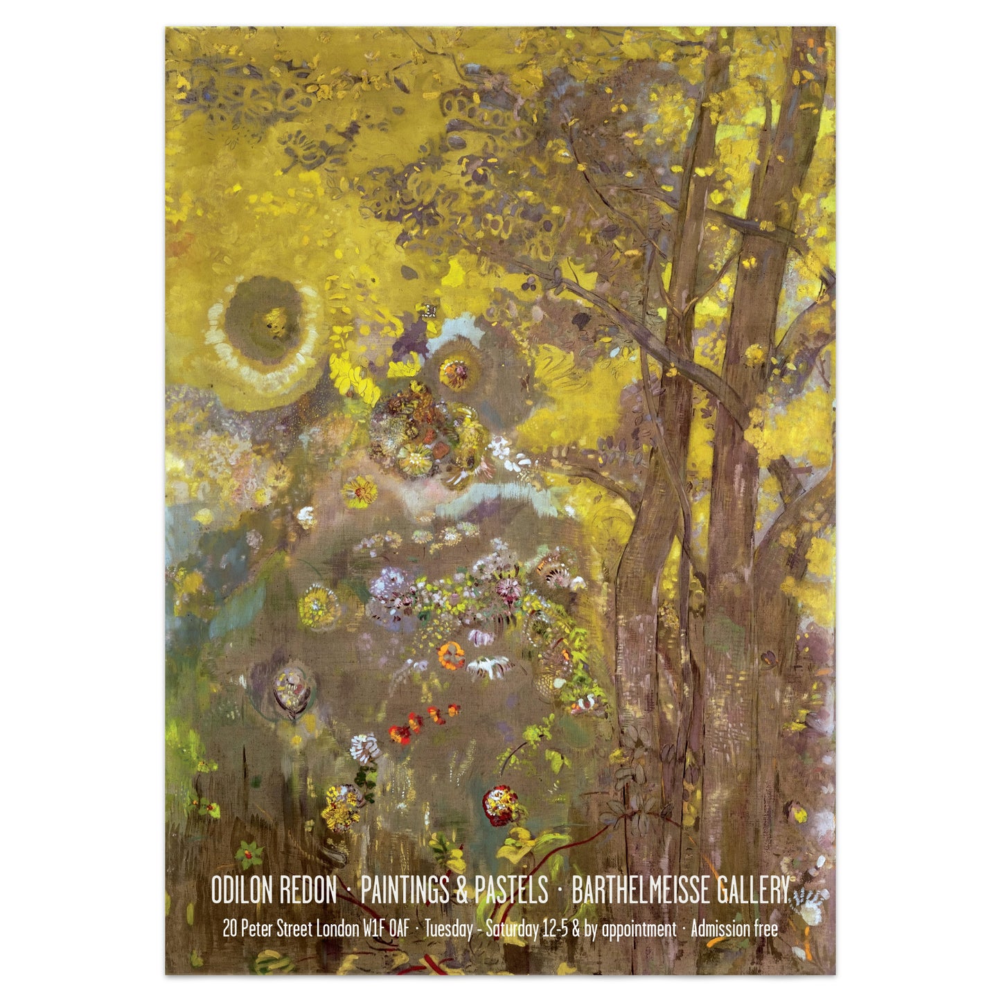 Odilon Redon Exhibition Poster - 'Trees On A Yellow Background'