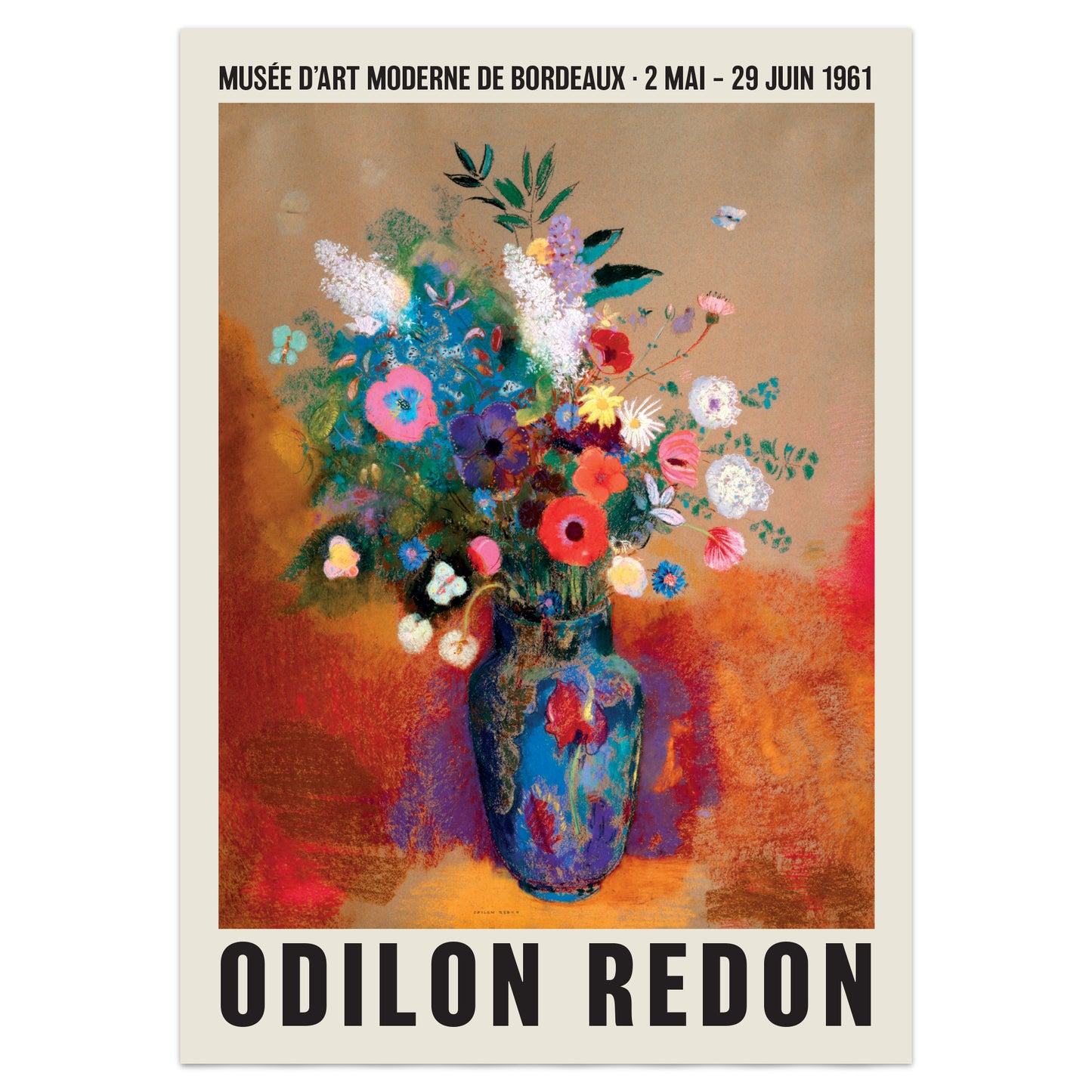 Odilon Redon Exhibition Poster, Bouquet Of Flowers