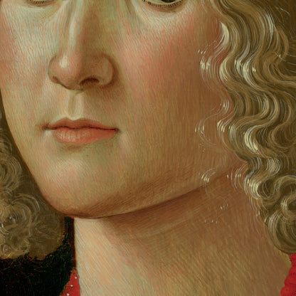 Woman With A Red Necklace - Close-Up Renaissance Portrait Print