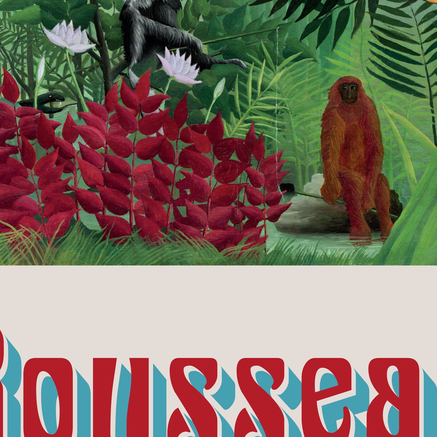 Henri Rousseau Exhibition Poster - Tropical Forest With Monkeys