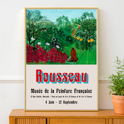Henri Rousseau Exhibition Poster - Tropical Forest With Monkeys