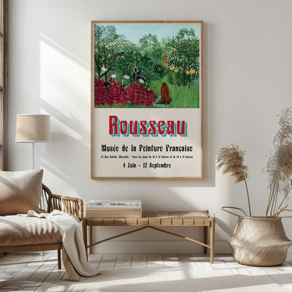 Henri Rousseau Exhibition Poster - Tropical Forest With Monkeys