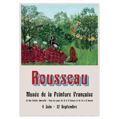 Henri Rousseau Exhibition Poster - Tropical Forest With Monkeys