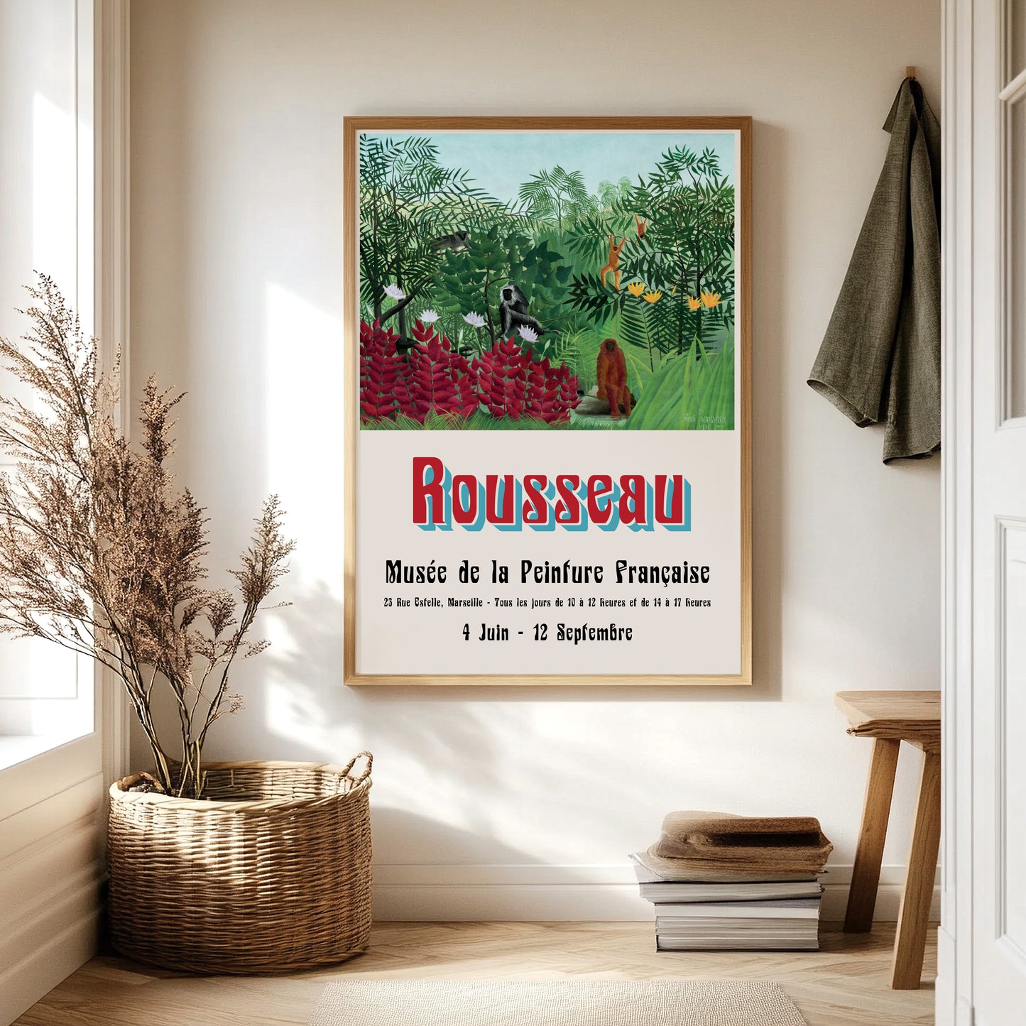 Henri Rousseau Exhibition Poster - Tropical Forest With Monkeys