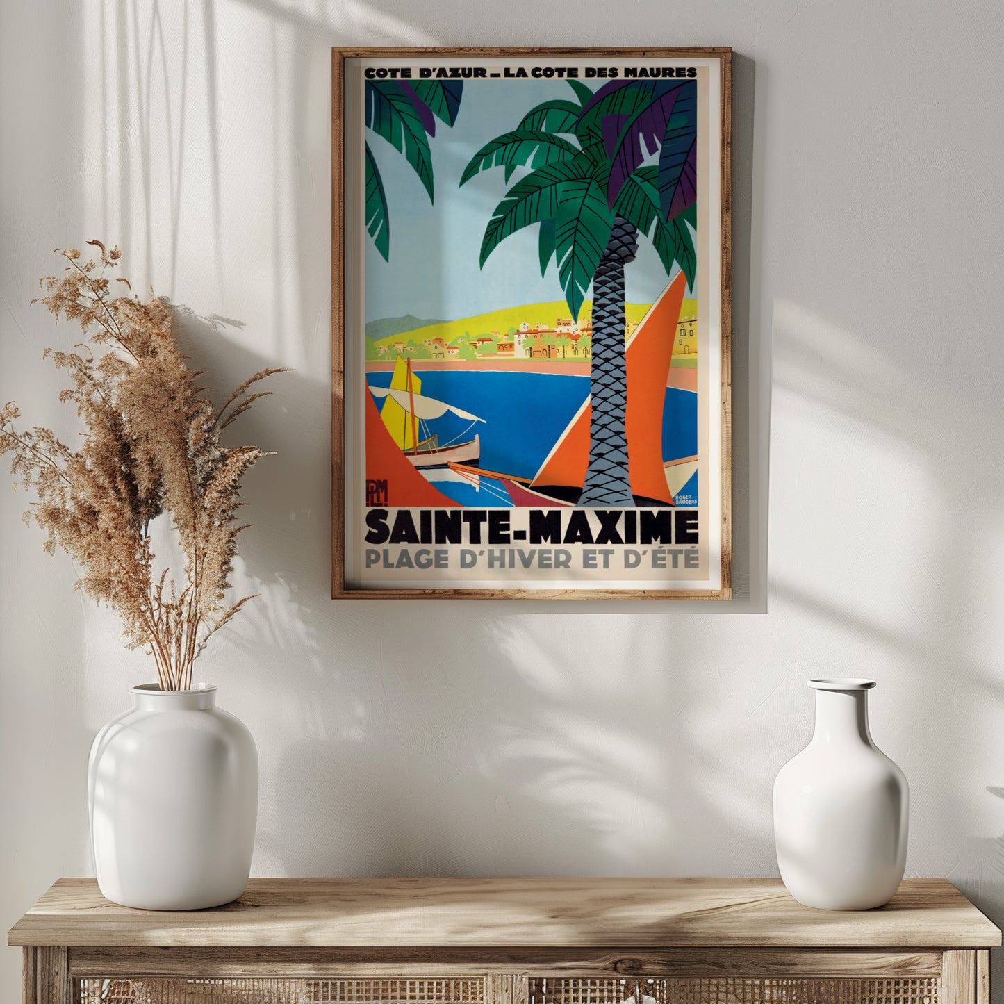 Sainte-Maxime, Côte d'Azur Travel Poster by Roger Broders