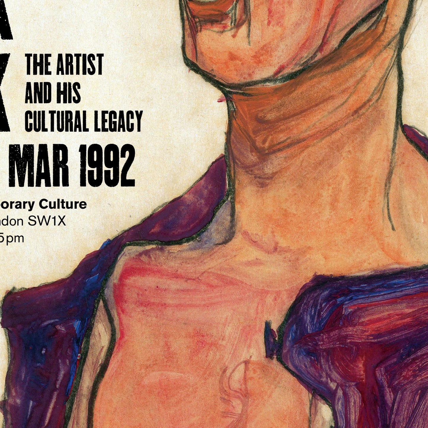 Egon Schiele Punk Rock Poster