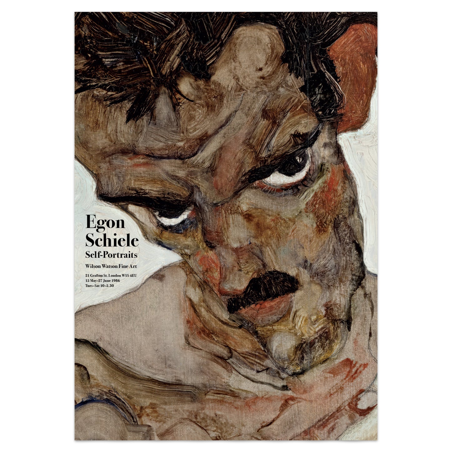 Egon Schiele Self-Portrait Exhibition Poster