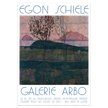Egon Schiele Exhibition Poster - Setting Sun, 1913